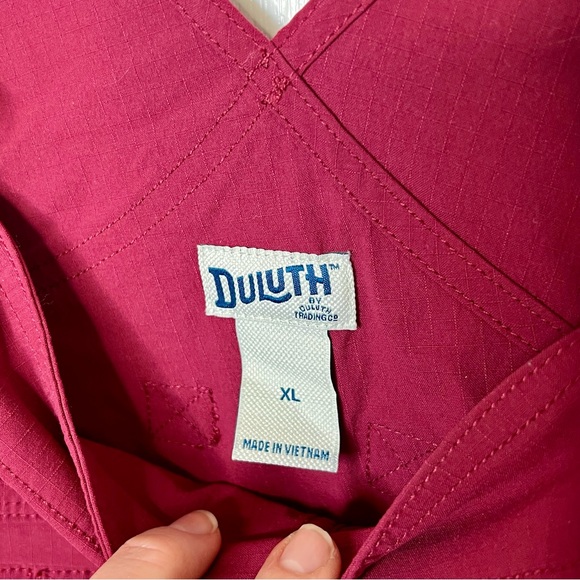 Duluth Heirloom Gardening Short Overalls Burgundy XL - Picture 5 of 8